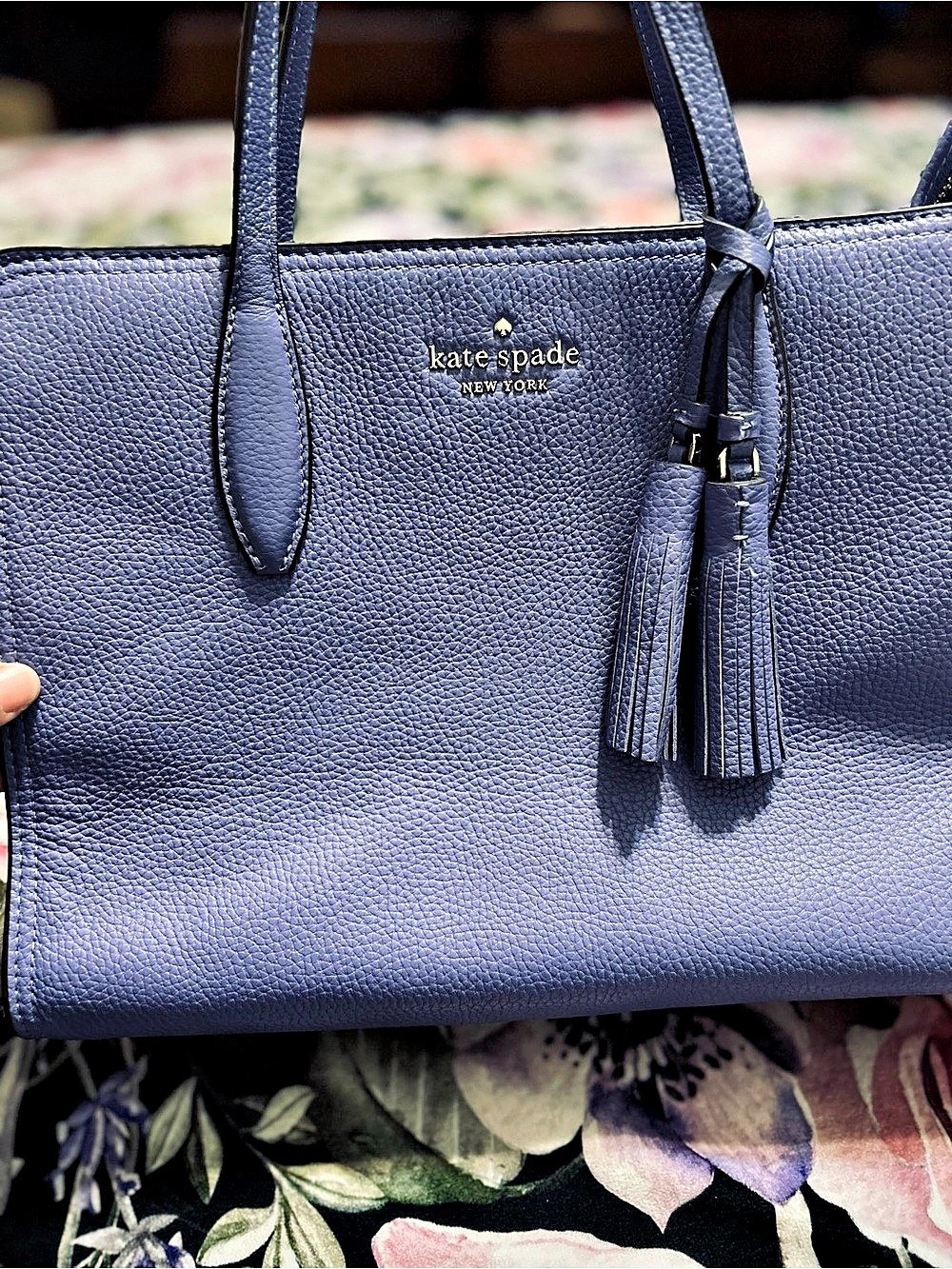 kate spade new york Blue Tote with Tassel